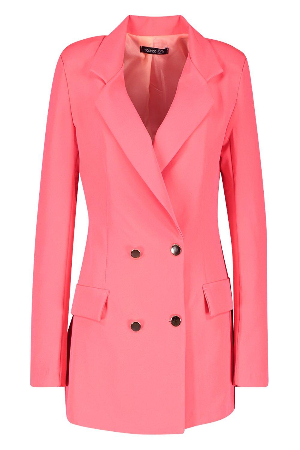 Blazer neon a double patte de boutonnage boohoo FR
